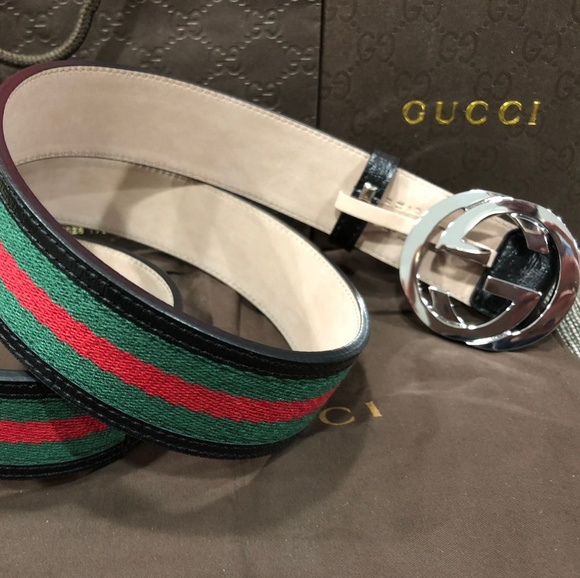 mens gucci belt red and green